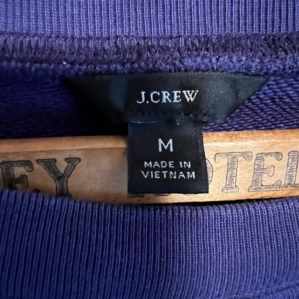 J. Crew sailor, nautical embroidered sweatshirt and dark navy. Size medium. - Picture 4 of 8